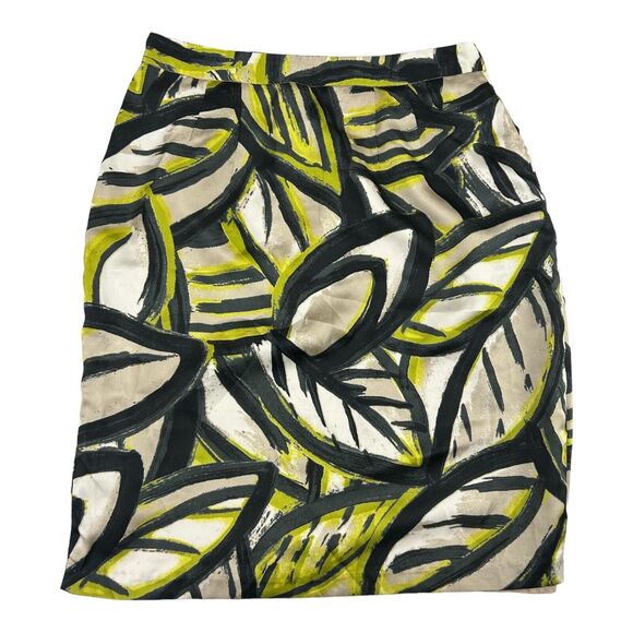 212 Collection Dresses & Skirts - 212 Collection Misses Silky Construction Abstract Leaf Pattern Lined Skirt Sz 4